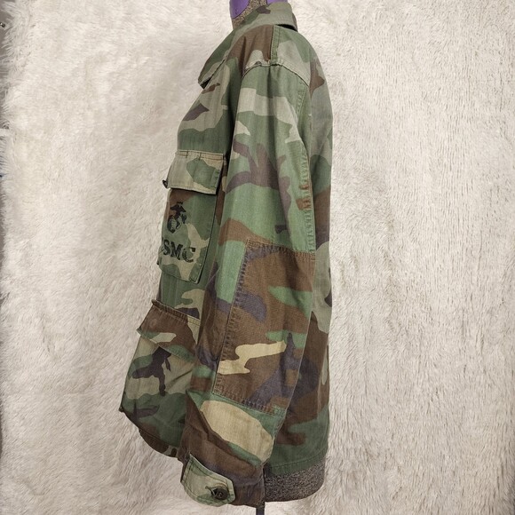 USMC Vintage 70s Camouflage Camo Military Utility Jacket Size 27 - Picture 2 of 8